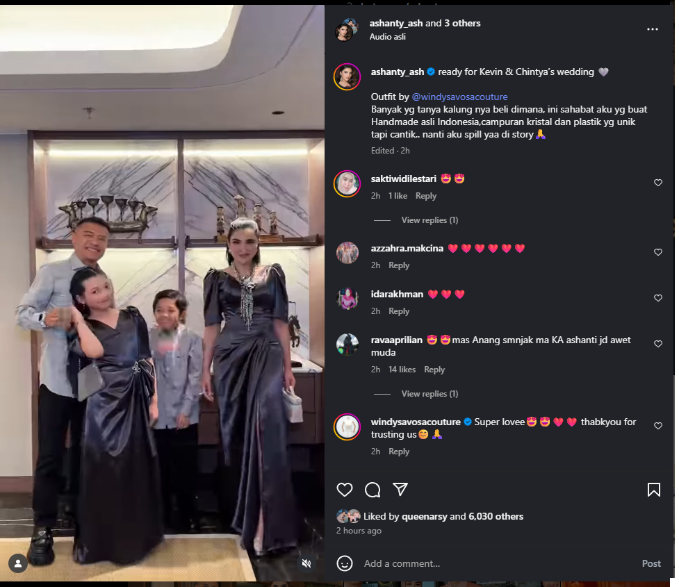 OOTD Ashanty saat kondangan di nikahan calon besan